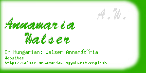 annamaria walser business card